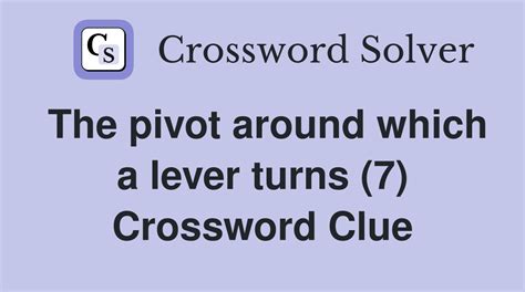 lever crossword clue